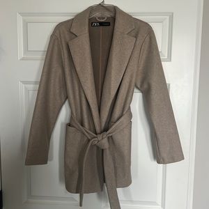 Zara Beige/Tan Peacoat size XS